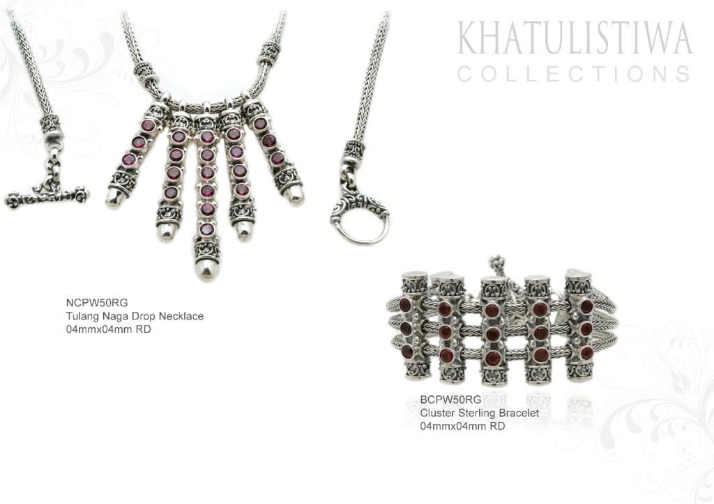 eridot with Tulang Naga drop Necklace and Peridot cluster sterling Bracelet